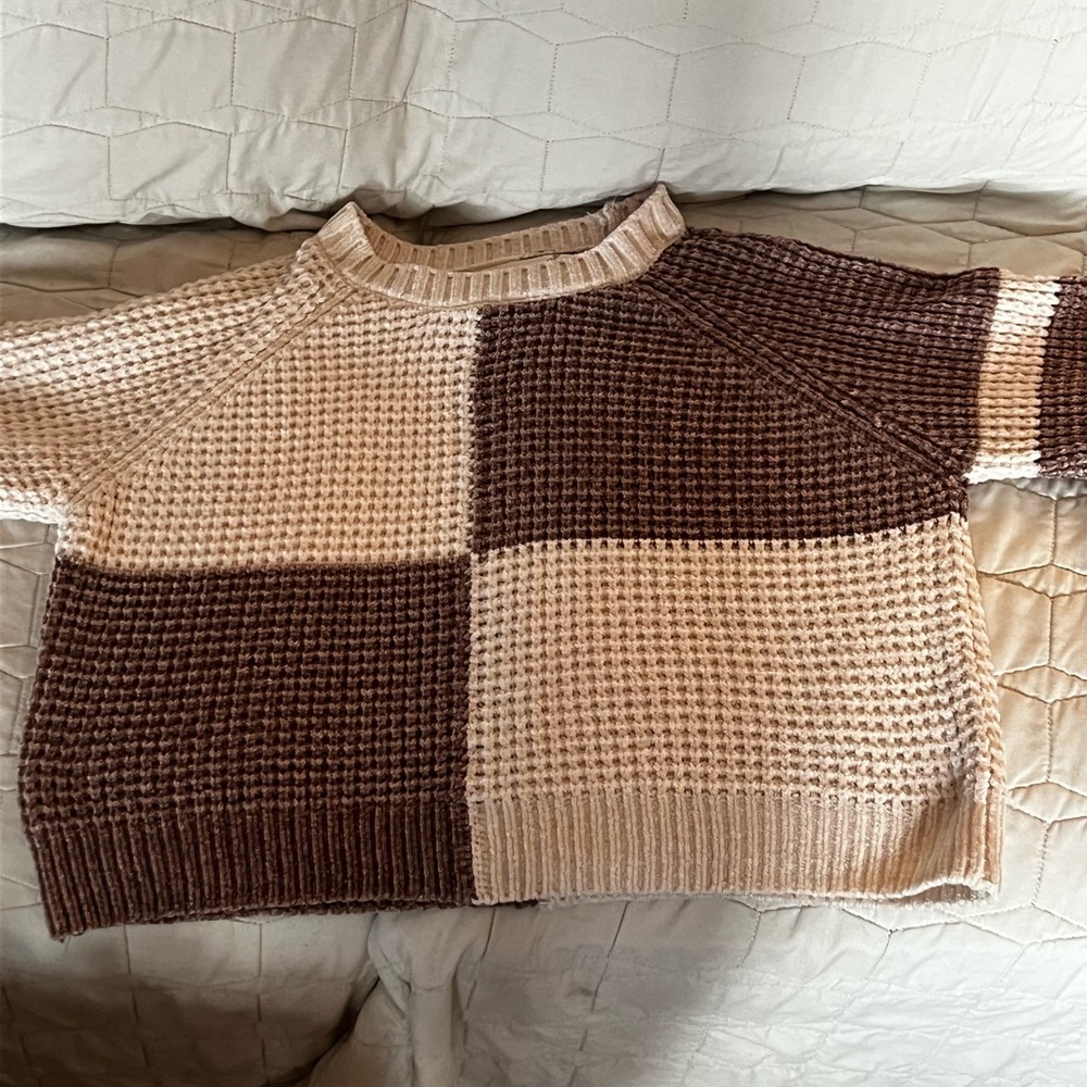 Altar'd State Two-Tone Knit Sweater